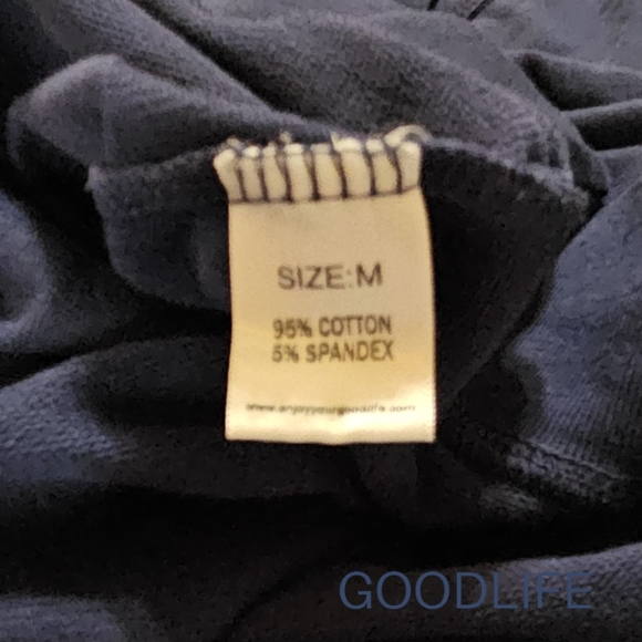 GOODLIFE Crewneck Long Sleeve Navy Blue Sweatshirt - Picture 3 of 4